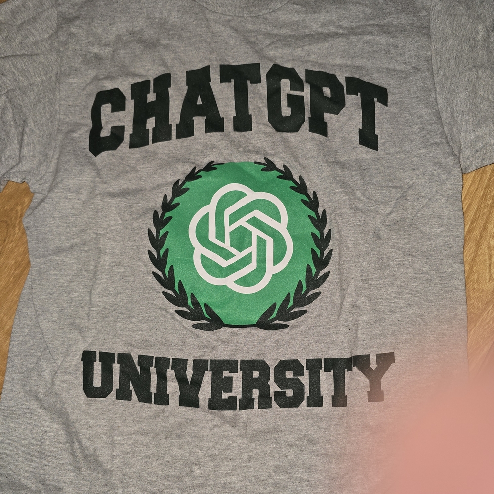 Spencer's Gray and Green University Tee